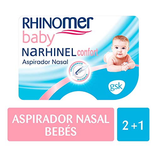 Rhinomer Baby, Aspirador Nasal para Bebés, + 2 Recambios Blandos Desechables