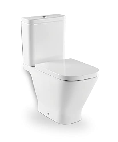 Roca A801470004 The Gap Standard - Tapa y asiento para inodoro, distancia entre los orificios de anclaje: 16 cm, Blanco, 453.5 x 350 x 35 mm