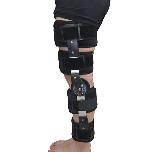 Rodillera , rodillera ortopédica con bisagras para inestabilidades de rodilla Ortesis de rodilla ajustable Estabilizador de articulaciones Rehabilitación deportiva Se adapta a la pierna derecha o