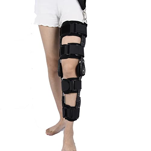 Rodillera , rodillera ortopédica con bisagras para inestabilidades de rodilla Ortesis de rodilla ajustable Estabilizador de articulaciones Rehabilitación deportiva Se adapta a la pierna derecha o