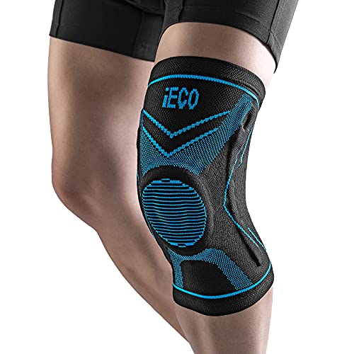 Rodilleras Menisco y Ligamento, Rodilleras Deportivas con Estabilizadores Laterales y Almohadillas de Rótula en Gel para Crossfit, Voleibol, Powerlifting, Hombres y Mujeres