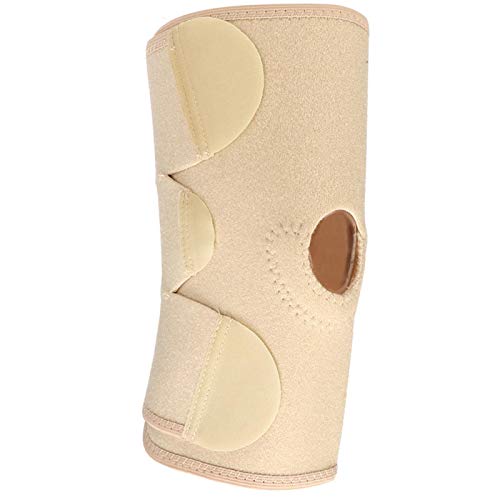 Rodilleras, rodilleras protectoras para fitness, transpirable, altamente eficiente, disipación de calor, color beige, leve tensión en la rodilla para hombres y mujeres, rodillas inestables,