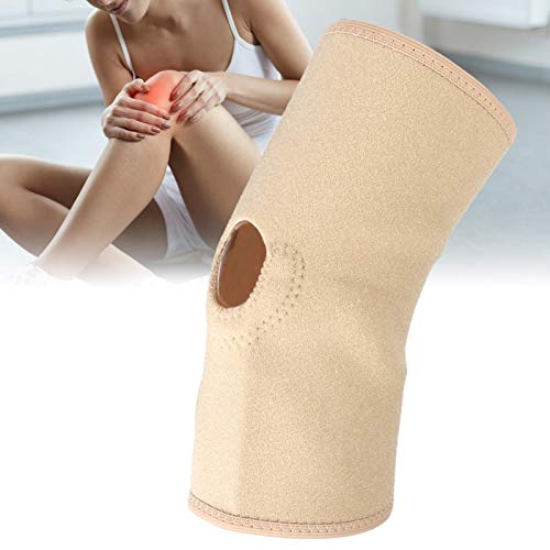 Rodilleras, rodilleras protectoras para fitness, transpirable, altamente eficiente, disipación de calor, color beige, leve tensión en la rodilla para hombres y mujeres, rodillas inestables,