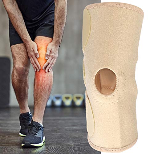 Rodilleras, rodilleras protectoras para fitness, transpirable, altamente eficiente, disipación de calor, color beige, leve tensión en la rodilla para hombres y mujeres, rodillas inestables,