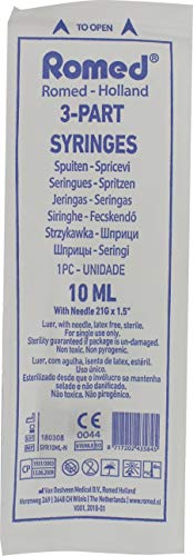 Romed Medical - Jeringas desechables, esterilizadas, 10 ml