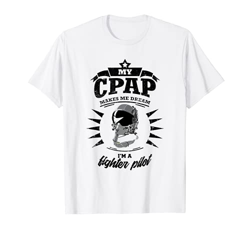 Ronquidos, CPAP como un piloto de combate máscara divertido CPAP Camiseta