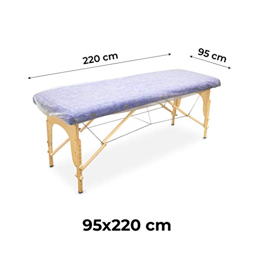 Sábana Desechable SMS Ajustable 95x220 cm | Pack de sábanas desechables para camilla. Pilbelles (10 uds)