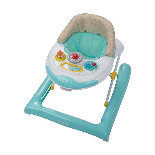 Safety 1st Bolid Andador bebé primeros pasos, 3 alturas regulables, Centro de actividades con 12 melodias, asiento alcochado, Base Antivuelco, color Happy Day