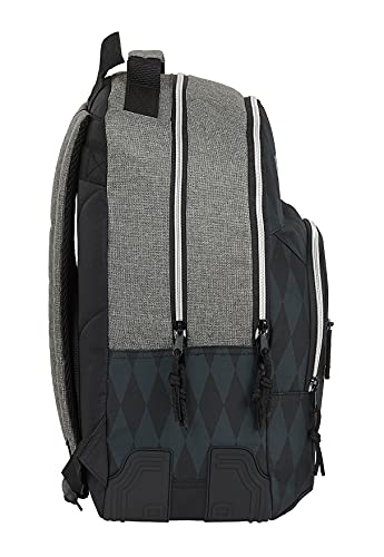 Safta Mochila Escolar de Harry Potter Hogwarts, 320x150x420 mm, Negro/Gris