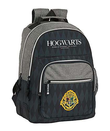 Safta Mochila Escolar de Harry Potter Hogwarts, 320x150x420 mm, Negro/Gris