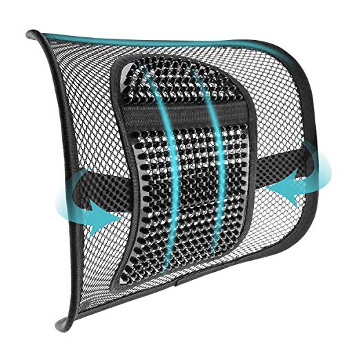 sanlinkee Cojín Lumbar Soporte para la Espalda Lumbar ergonómico Cojín de Soporte Lumbar para Silla de Oficina Coche corrije la Postura Alivia el Dolor Lumbar(Negro)