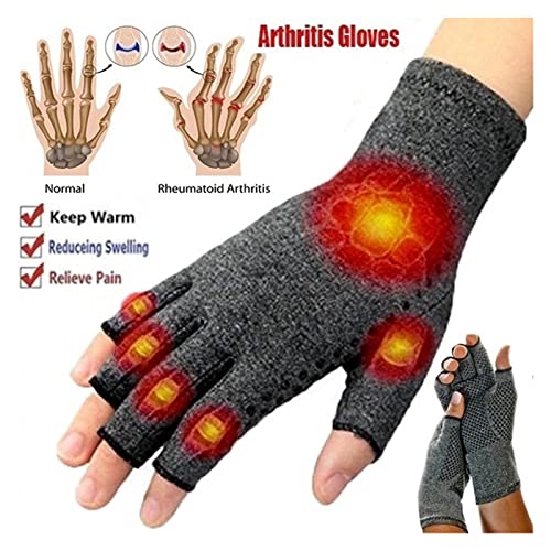 Sanzjwyl 1 Pareja Anti-artrítis Alivio El Dolor de Calentamiento Guantes Guantes Guantes de compresión Negros Guantes de Artritis de Invierno Guantes de Pantalla táctil (Color : 4, Tamaño : S+)