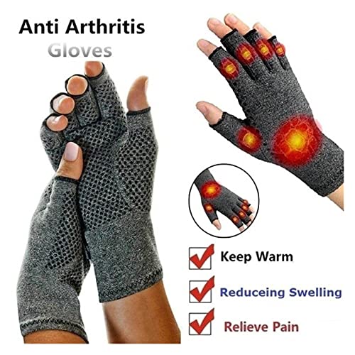 Sanzjwyl 1 Pareja Anti-artrítis Alivio El Dolor de Calentamiento Guantes Guantes Guantes de compresión Negros Guantes de Artritis de Invierno Guantes de Pantalla táctil (Color : 4, Tamaño : S+)