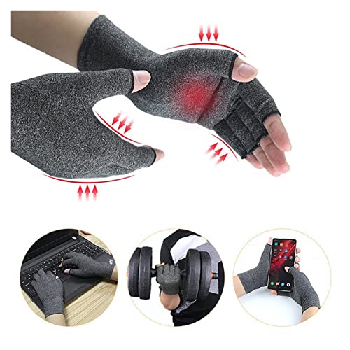 Sanzjwyl 1 Pares Anti Artritis Terapia Guantes de compresión Guantes de Artritis Guantes de Pantalla táctil Guantes de Dolor de Dolor de Dolor Guantes sin Dedos. (Color : 2, Tamaño : L+)