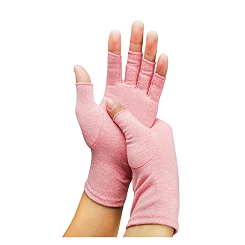 Sanzjwyl 1 Pares Anti Artritis Terapia Guantes de compresión Guantes de Artritis Guantes de Pantalla táctil Guantes de Dolor de Dolor de Dolor Guantes sin Dedos. (Color : 2, Tamaño : L+)