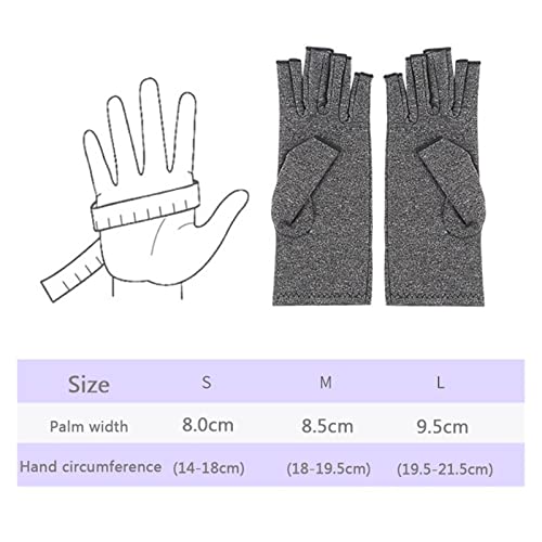 Sanzjwyl 1 Pares Anti Artritis Terapia Guantes de compresión Guantes de Artritis Guantes de Pantalla táctil Guantes de Dolor de Dolor de Dolor Guantes sin Dedos. (Color : 2, Tamaño : L+)