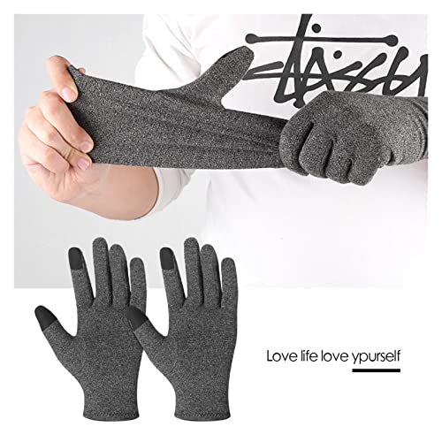 Sanzjwyl 1pc Artritis Guantes Mujer reumatoide magnético compresión Guantes artictrítico articulación Dolor de Alivio Manual Guantes Terapia Dedos Guante (Color : BBX01-Grey-1, Tamaño : S+)