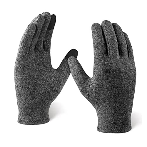 Sanzjwyl 1pc Artritis Guantes Mujer reumatoide magnético compresión Guantes artictrítico articulación Dolor de Alivio Manual Guantes Terapia Dedos Guante (Color : BBX01-Grey-1, Tamaño : S+)