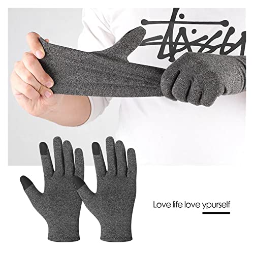 Sanzjwyl Proteger Los Dedos Guantes Negros Artritis Guantes De Compresión Guantes De Pulsera Soporte De Muñeca Article Article Alivio Guantes De Mano Guantes Negros (Color : Grey 2, Tamaño : L+)