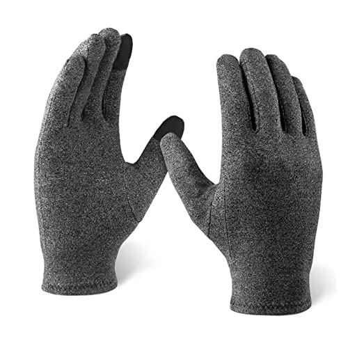 Sanzjwyl Proteger Los Dedos Guantes Negros Artritis Guantes De Compresión Guantes De Pulsera Soporte De Muñeca Article Article Alivio Guantes De Mano Guantes Negros (Color : Grey 2, Tamaño : L+)