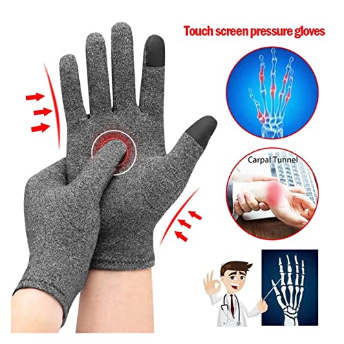 Sanzjwyl Proteger los Dedos Guantes Negros Artritis Guantes de compresión Guantes de Pulsera Soporte de muñeca Article Article Alivio Guantes de Mano Guantes Negros (Color : Grey 2, Tamaño : L+)