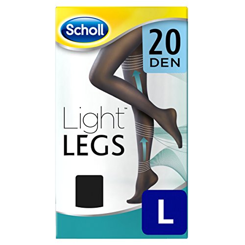 Scholl - Medias de compresión, 20 DEN, Color Carne, Negro