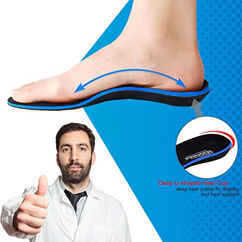 SEIGNEER Plantillas Fascitis Plantar, Inserto para pies planos, Plantillas ortopédicas, para Ayudar A Reducir el Dolor en el Talón Rodilla/Dolor de Espalda y Tendinitis de Aquiles