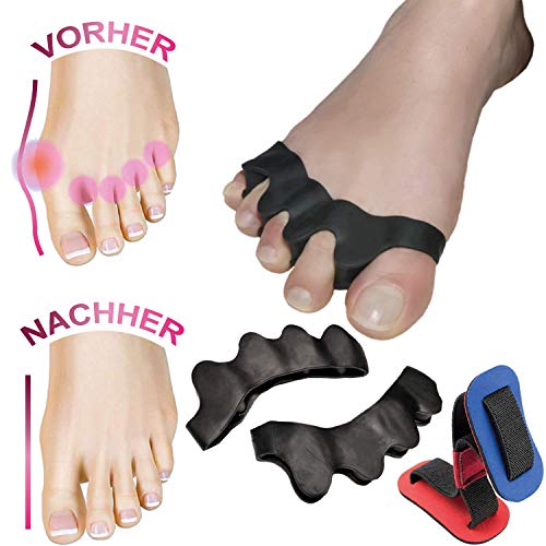 Separador de dedos contra Hallux Valgus, vendaje correctivo, separador de dedos de los pies, material de silicona de gel blanco, para hombre y mujer, respetuoso con la pie y sin BPA