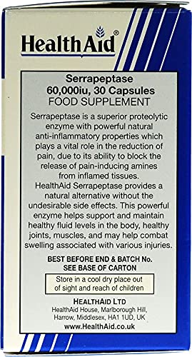 Serrapeptasa 30 capsulas HEALTH AID 60.000ui