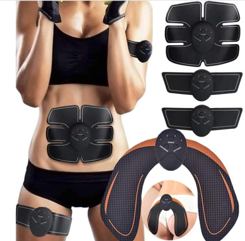 Set electroestimulador Muscular Abdomen Brazos y gluteos Cinturon Fitness masajeador Abdominales Trainer