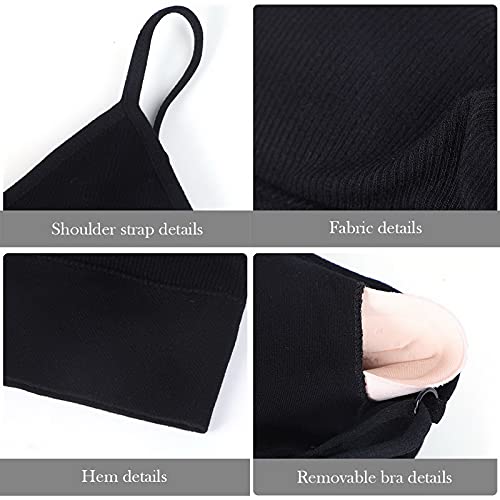 Sfit Sujetador Deportivo Mujer Camisola sin Costuras 2/3pack Almohadilla Desmontable Sujetador sin Espalda Baja en Forma de U Bandolera Ajustable Bra sin Aro(Negro + Blanco + Azul, M)