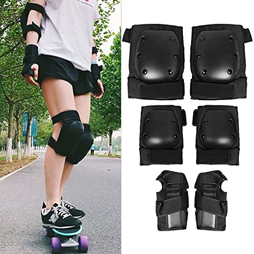 Shipenophy Juego De 6 Rodilleras Protectoras, 6 Piezas En Un Juego FUNCIÓN Calidad Almohadilla De Equipo De Seguridad Protectores De Patineta para Niños para Patineta para Patinar para Niños(L)