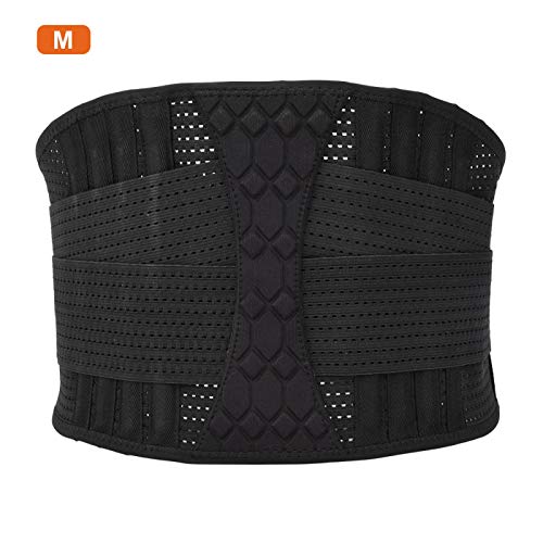 Shipenophy Material de Nailon Diseño de Cierre de Bolsillo Cintura Fuerte y Duradera Cintura, para Proteger la Zona Lumbar, para aliviar el Dolor(Black, M Code)