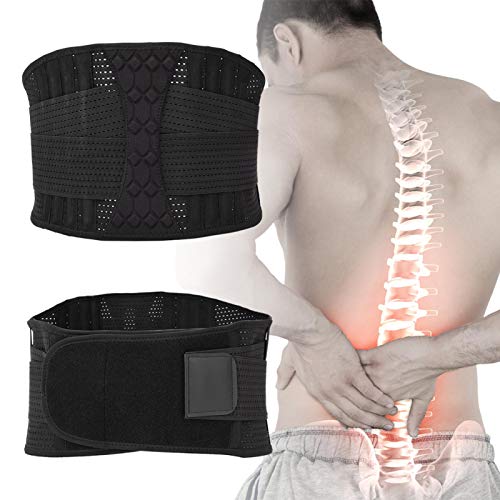 Shipenophy Material de Nailon Diseño de Cierre de Bolsillo Cintura Fuerte y Duradera Cintura, para Proteger la Zona Lumbar, para aliviar el Dolor(Black, M Code)