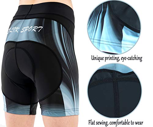 SILIK Womens Ciclismo Pantalones Cortos con Ropa Interior de Bicicleta de compresión Acolchada Transpirable