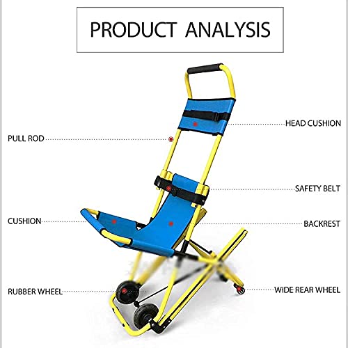 Silla de Escalera de Emergencia Ambulancia Bombero Silla de evacuación Camilla de Escalera portátil Escalera Ligera de aleación de Aluminio LIF
