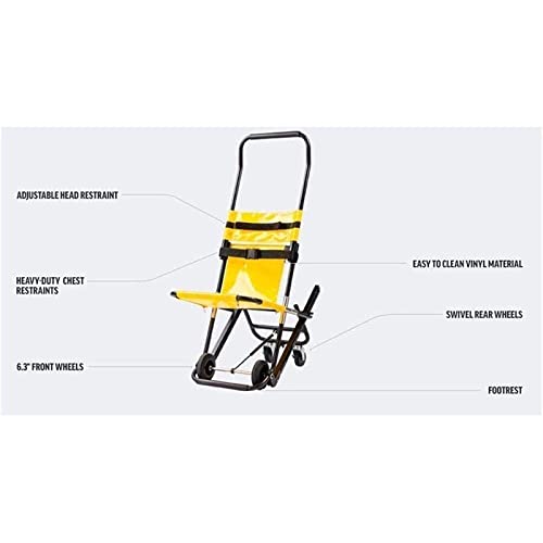 Silla De Escalera Plegable Para Ambulancia, Camilla De Escalera Portátil Silla De Escalera Para Elevación Médica Silla De Transporte De Evacuación De Bombero De Ambulancia Para Ancianos Discapacitados