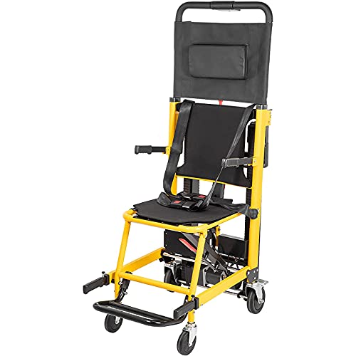 Silla De Escalera Plegable, Silla De Ruedas Eléctrica para Subir Escaleras, Elevador De Silla De Escalada Portátil sobre Orugas para Escaleras, Ambulancia, Evacuación De Bomberos, Carga De 350 Libra