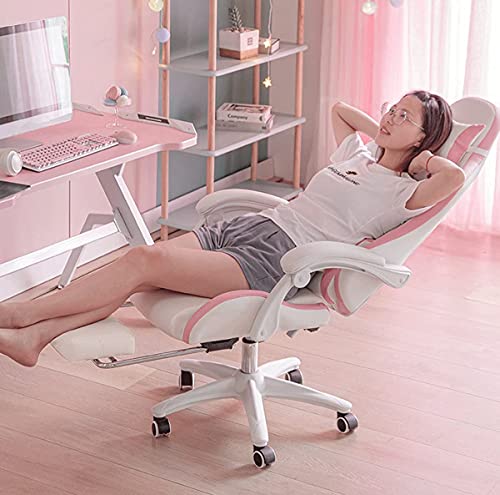 Silla de juego ergonómica grande y alta de 360 ​​grados Escritorio de computadora giratorio de 360 ​​grados Sillas de oficina giratorios con reposacabezas extraíbles High Back Cojín lumbar y reposapié