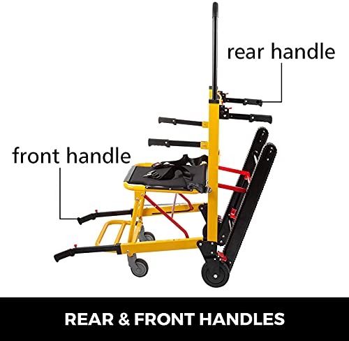 Silla Elevadora De Escaleras Médica EMS, Escalera para Silla De Ruedas De Escalada Motorizada, Silla De Evacuación para Bombero De Ambulancia con Hebillas De Liberación Rápida, Carga 350 Libras