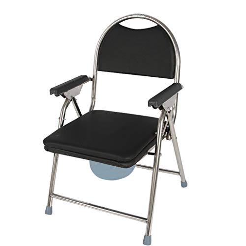 Silla para ir al baño, Ancianos Mayores Discapacitados Discapacitados Abuelos Aseo junto a la cama, Inodoro junto a la cabecera Con sartén, Inodoro cómodo, Silla de baño ZHANGAIZHEN