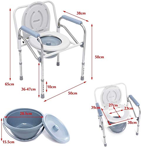 Silla/Taburete de baño y Ducha, Sillas de ducha para personas mayores, baño portátil plegable baño para ir al baño para orinar con conveniente asiento cómodo silla de ducha de asiento sin deslizamient