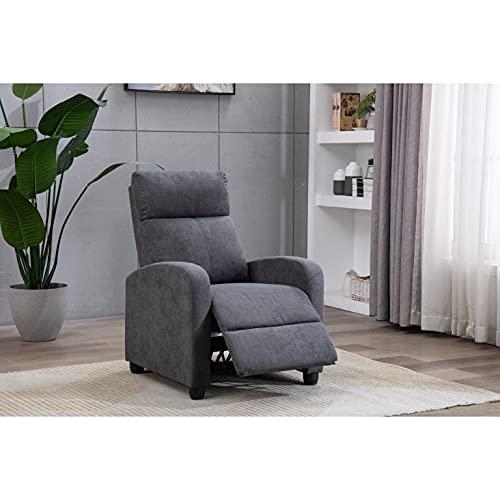 Sillón Relax reclinable Sistema Push Back Modelo Kabul SX-80230 Color Gris Marengo