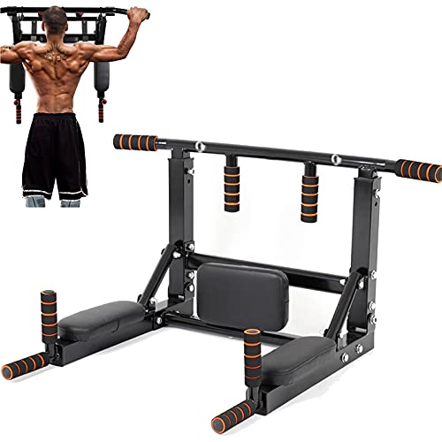 Sinbide Fitness Barra de Dominadas Aprobada por Gimnasios Barra de dominadas para Pared Wall Pull Up Bar Barra de Tracción Entrenamiento y Resistencia Training Multifuncional Workout Bar