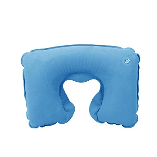 Sistema de Dormir Sistema de Dormir Inflable U Forma con Almohada Ocular con escudete Cara-Escudo Oreja Almohada de Cuello de Aire portátil para Viajar Azul Azul 3 PCS para Lindos Suministros