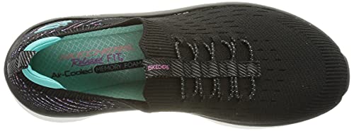 Skechers D'lux Walker Star Stunner, Zapatillas Mujer, Black, 37 EU