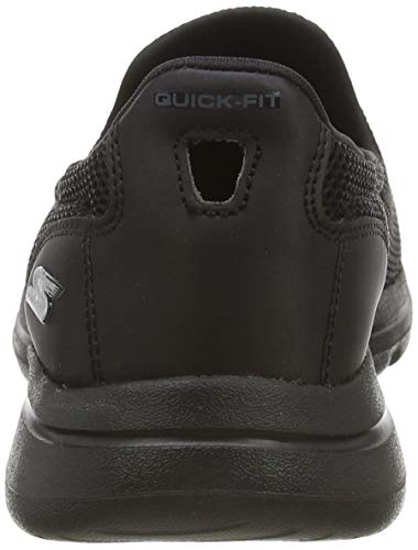 Skechers Go Walk 5 Slip On, Zapatillas Mujer, Negro BBK Black Textile Trim, 37 EU