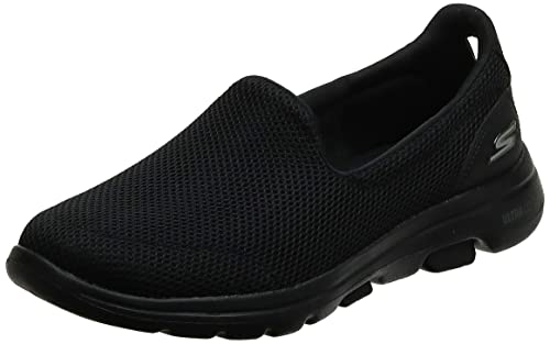 Skechers Go Walk 5 Slip On, Zapatillas Mujer, Negro BBK Black Textile Trim, 37 EU