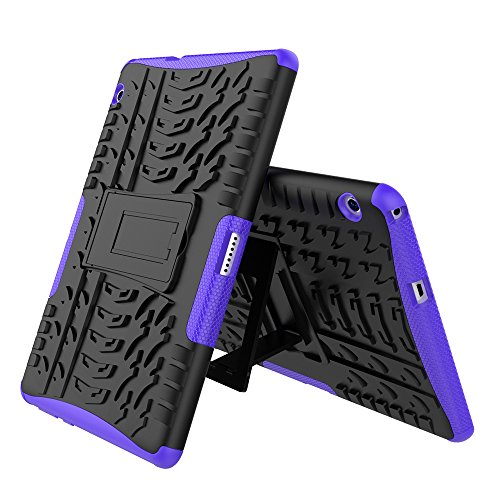 Skytar Funda para Huawei MediaPad T3 10,Hybrid Dura Layer Protección de Policarbonato Duro + TPU Silicona Protección Cover Carcasa para Huawei MediaPad T3 10 de 9,6 Pulgadas Tablet Funda,Púrpura