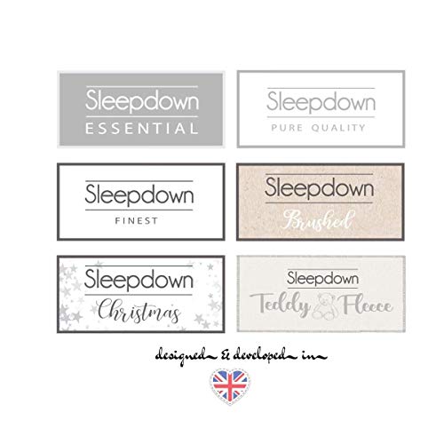 Sleepdown 5056242754626 Juego edredón y Fundas de Almohada (Forro Polar, 220 x 260 cm), Color Gris, Poliéster, Matrimonio Grande